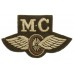 British Army Motor Cyclists (M.C.) Winged Wheel Cloth Proficiency Arm Badge