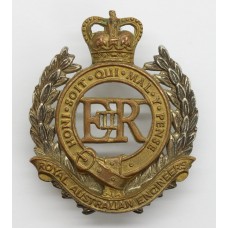 Royal Australian Engineers Officer's Cap Badge - Queen's Crown