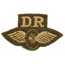 British Army Despatch Rider (D.R.) Winged Wheel Cloth Proficiency Arm Badge