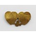 Royal Artillery Mizpah Hearts Sweetheart Brooch - King's Crown