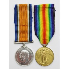 WW1 British War & Victory Medal Pair - Pte. A.R. Edmonds, Royal Guernsey Light Infantry