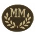 British Army Mortar Man (M.M.) Cloth Proficiency Arm Badge
