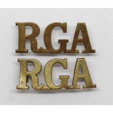 Pair of Royal Garrison  Artillery (R.G.A.) Shoulder Titles