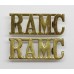 Pair of Royal Army Medical Corps (R.A.M.C.) Shoulder Titles