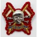 Royal Lancers Officer's Metal & Bullion Beret Badge (Red Backing)