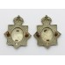 Pair of 1st King's Dragoon Guards Collar Badges  King's Crown