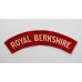 Royal Berkshire Regiment (ROYAL BERKSHIRE) Printed Shoulder Title