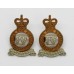 Pair of 4th Queen's Own Hussars Collar Badges - Queen's Crown