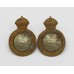Pair of 5th Dragoon Guards Collar Badges - King's Crown
