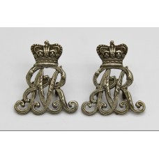 Pair of Queen's Own Oxfordshire Hussars Collar Badges