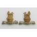 Pair of 15th/19th Hussars Collar Badges - King's Crown