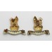 Pair of 15th/19th Hussars Collar Badges - King's Crown