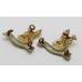 Pair of 15th/19th Hussars Collar Badges - King's Crown