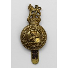 Royal Devon Yeomanry Artillery Cap Badge - King's Crown