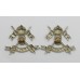 Pair of 9th Lancers Collar Badges - King's Crown