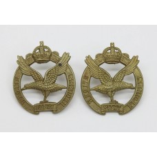 Pair of Glider Pilot Regiment Collar Badges - King's Crown