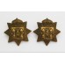 Pair of Victorian East Surrey Regiment Collar Badges
