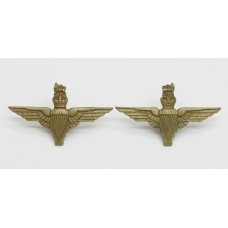 Pair of Parachute Regiment Collar Badges - Queen's Crown