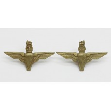 Pair of Parachute Regiment Collar Badges - Queen's Crown