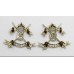 Pair of 9th Lancers Collar Badges - King's Crown