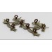 Pair of 9th Lancers Collar Badges - King's Crown