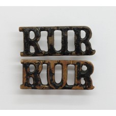 Pair of Royal Ulster Rifles (R.U.R.) Shoulder Titles