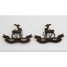 Pair of Royal Warwickshire Regiment Officer's Service Dress Collar Badges