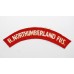 Royal Northumberlsnd Fusiliers (R.NORTHUMBERLAND FUS) Cloth Shoulder Title