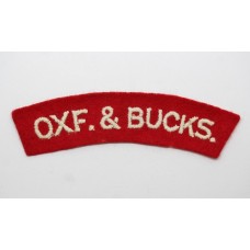 Oxfordshire and Buckinghamshire Light Infantry (OXF.& BUCKS.) Cloth Shoulder Title