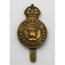 Army Catering Corps Brass Cap Badge - King's Crown