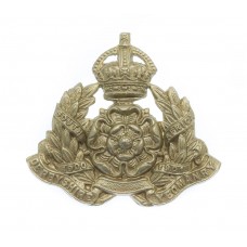 Derbyshire Yeomanry White Metal Collar Badge - King's Crown
