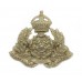 Derbyshire Yeomanry White Metal Collar Badge - King's Crown