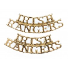 Pair of Royal Irish Rangers (IRISH/RANGERS) Anodised (Staybrite) Shoulder Titles