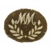 British Army Mortar Man (M.M.) Cloth Proficiency Arm Badge