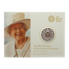 Royal Mint 2016 United Kingdom Brilliant Uncirculated Fine Silver £20 Coin - The 90th Birthday of Her Majesty The Queen