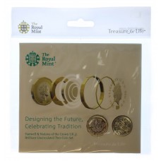 Royal Mint Brilliant Uncirculated Farewell & Nations of the Crown United Kingdom £1 Two Coin Set