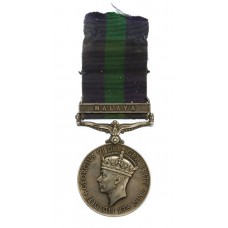 General Service Medal (Clasp - Malaya) - Pte. P Hendry, Gordon Highlanders