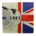 Royal Mint 1992 United Kingdom Brilliant Uncirculated Coin Collection with Rare Single European Market 50p Coin