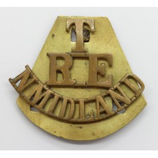 Royal Engineers North Midlands Territorials (T/R.E./N.MIDLAND) Shoulder Title