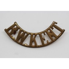 Royal West Kent Regiment (R.W.KENT) Brass Shoulder Title