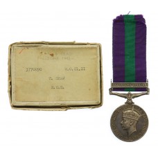 General Service Medal (Clasp - Palestine 1945-48) - W.O.II. T. Shaw, Royal Ulster Rifles