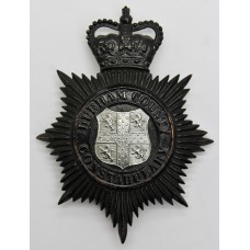 Durham County Constabulary Night Helmet Plate - Queens Crown