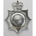Falmouth Docks Police Enamelled Helmet Plate - Queens Crown