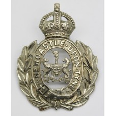 Newcastle - Upon - Tyne City Police Wreath Helmet Plate - King's Crown