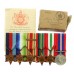 WW2 Merchant Navy Medal Group of Six with Box of Issue & Entitlement Slip - Thomas Peake