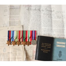 WW2 Merchant Navy Medal Group of Six with Original Documents - 2nd Officer B.A.J. Trail, Merchant Navy