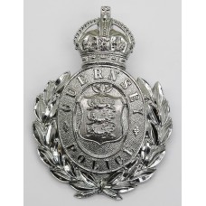 Guernsey Police Wreath Helmet Plate - King's Crown