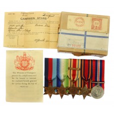 WW2 Merchant Navy Medal Group of Five - Cadet Harold Skelly