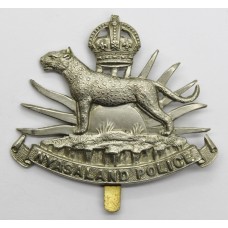 Nyasaland Police Helmet Plate / Slouch Hat Badge - King's Crown