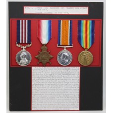 WW1 Military Medal, 1914-15 Star, British War & Victory Medal Group of Four - Pte. J. Moores, 16th (2nd Salford Pals) Bn. Lancashire Fusiliers (Awarded for Attack and Crossing of Sambre Oise Canal Double VC Action)